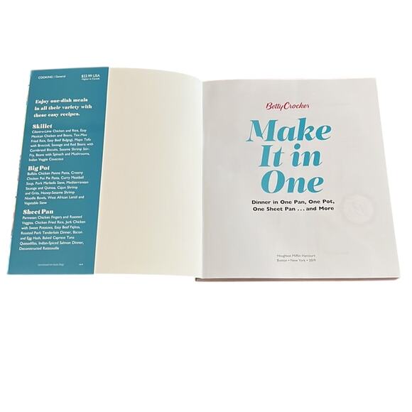 Betty Crocker Make It in One  Cookbook Main Dishes Color Pics Softcover - Picture 3 of 6